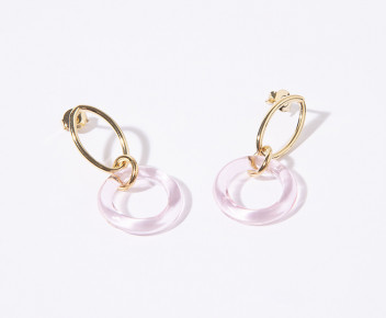 Boucles d'oreilles Bing transparente