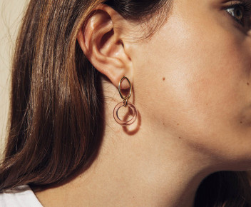 Boucles d'oreilles Bing transparente