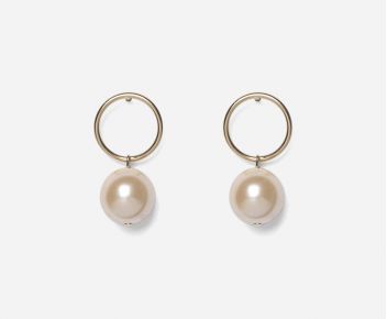 BOUCLE MODULABLE 10 PERLE CREME 10MM