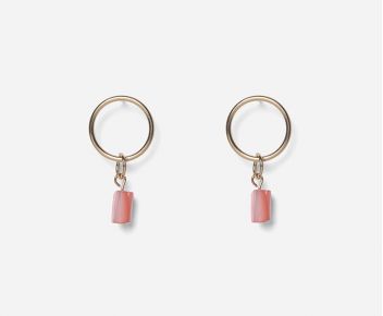 Boucles nacre rose