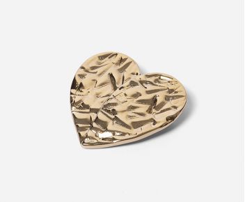 Broche coeur or