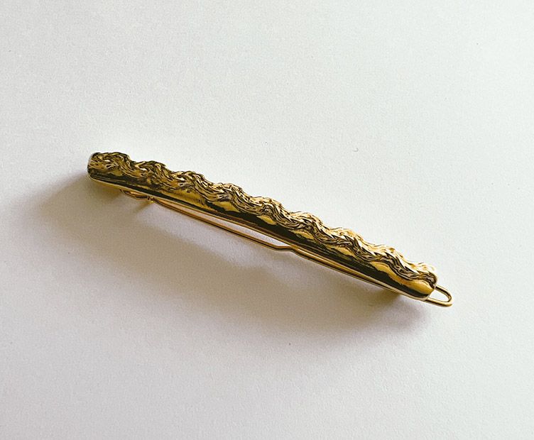 barrette saturne dore