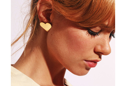 Boucles coeur doré