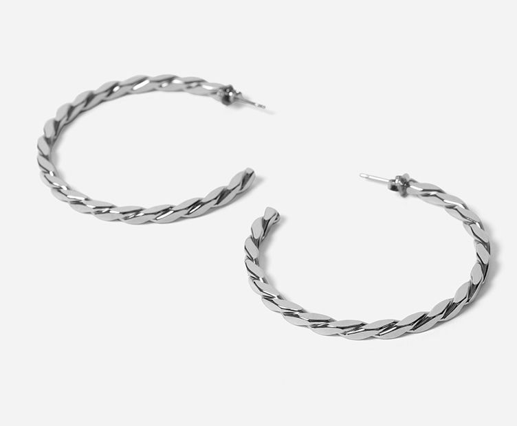 Hoop earrings Brando xl silver