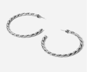 Hoop earrings Brando xl silver