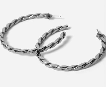 Hoop earrings Brando xl silver