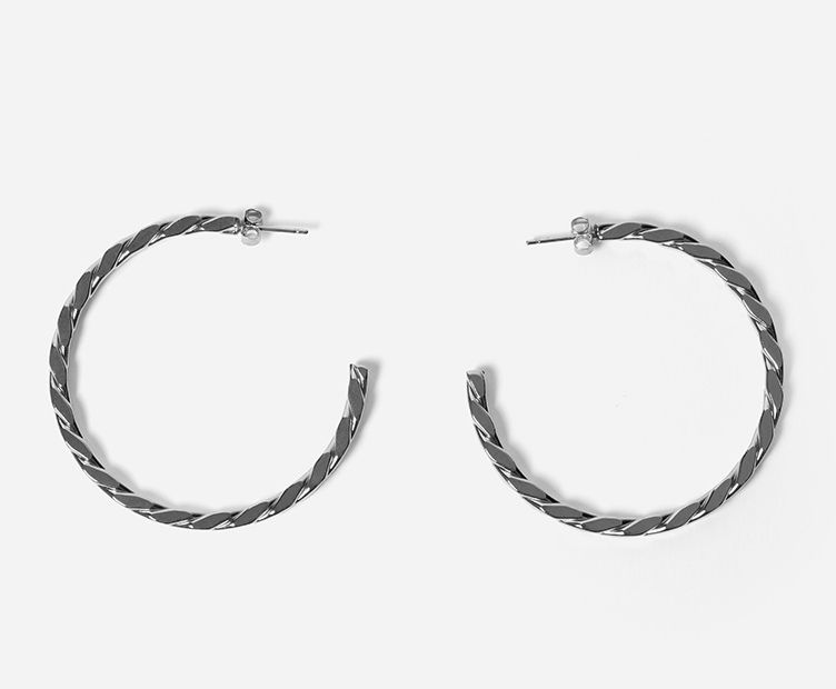 Hoop earrings Brando xl silver