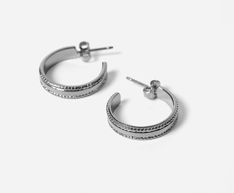 Hoop earrings Lara silver