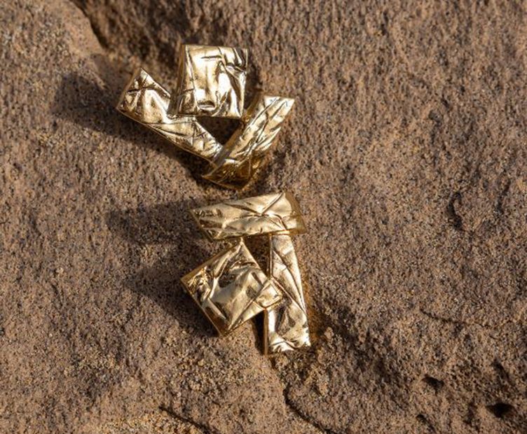 Boucles d'oreilles Kubista Doré