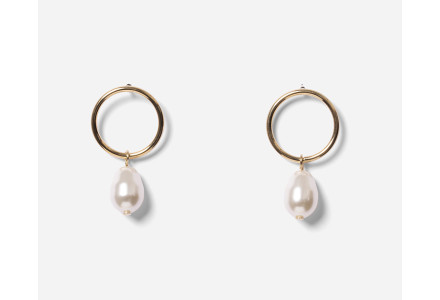 Boucles perle baroque