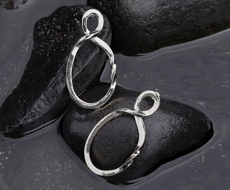 Boucles d'oreilles Octopus Argent