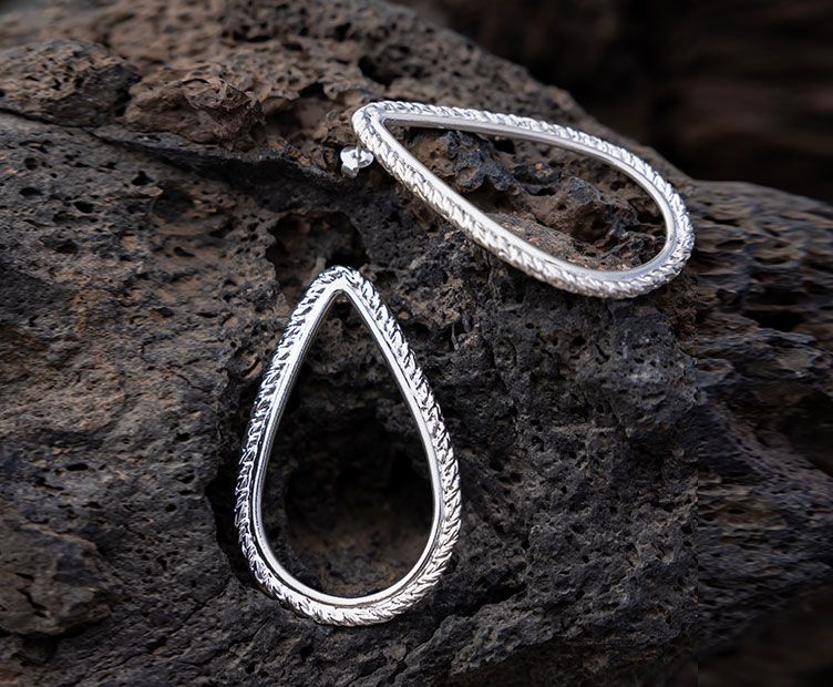 Boucles Neptune argent