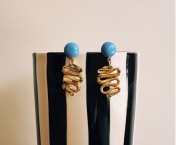 • Boucles N°9 - Bleu mordant
