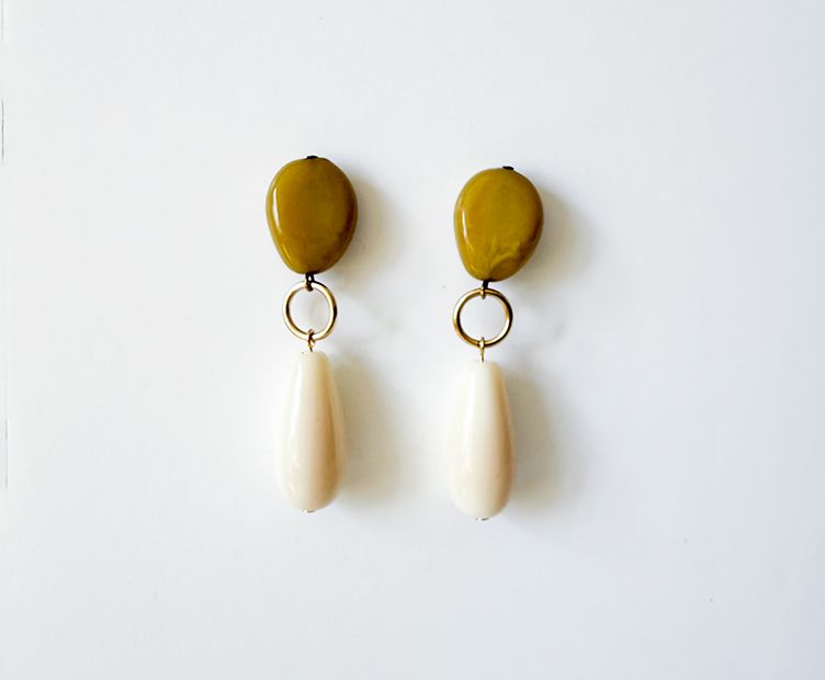 Boucles Tangerine vert ivoire