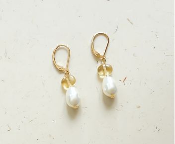 Boucles Alix doré - jaune