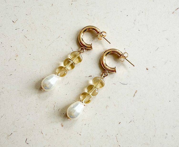 BOUCLES CASCADE JAUNE