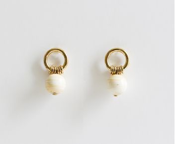 Boucles d'oreille Michou - Ivoire