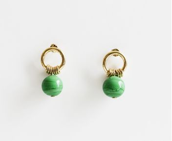 Boucles d'oreille Michou - Vert