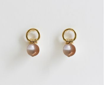 Boucles d'oreille Michou - Crème