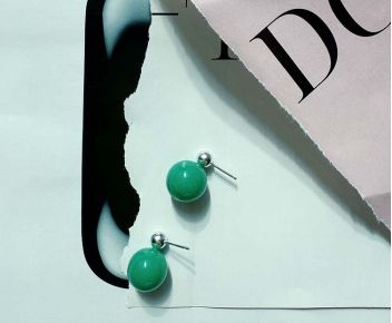Bizou Earrings - Clear Green