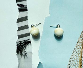 Bizou Earrings - White