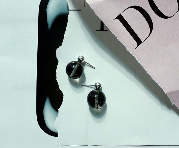 Bizou Earrings - Grey