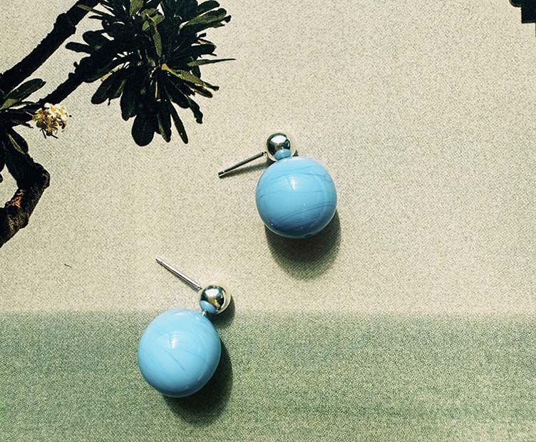 Bizou Earrings - Blue