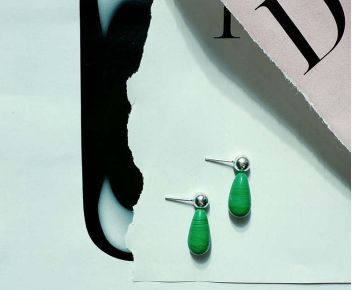 Noko Earrings - Opaque Green
