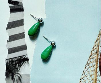 Noko Earrings - Opaque Green