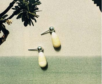Noko Earrings - Opaque Ivory