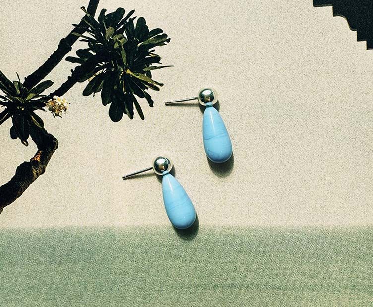 Noko Earrings - Opaque Blue
