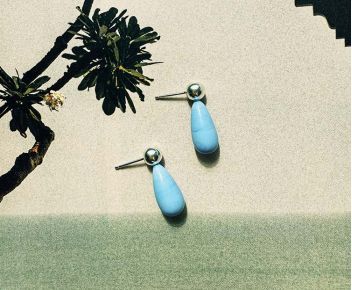 Noko Earrings - Opaque Blue