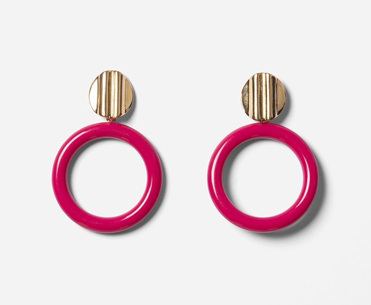 Boucles d'oreilles Plaza Fuschia