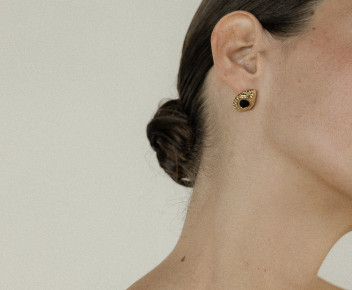 Earrings Drago black