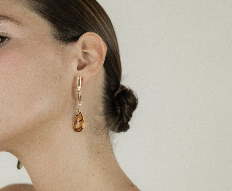 Earrings Fantasia brown