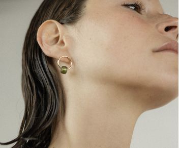 Earrings Tubik green