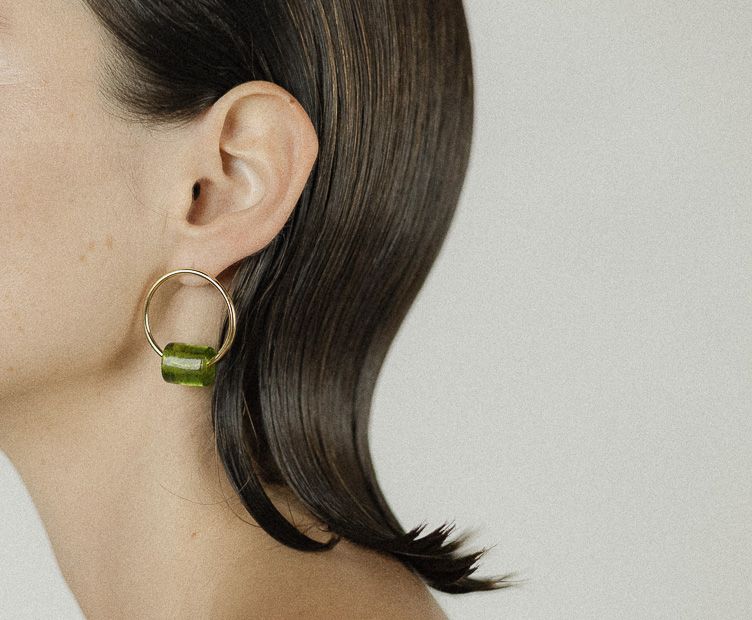 Boucles Cylindre vert