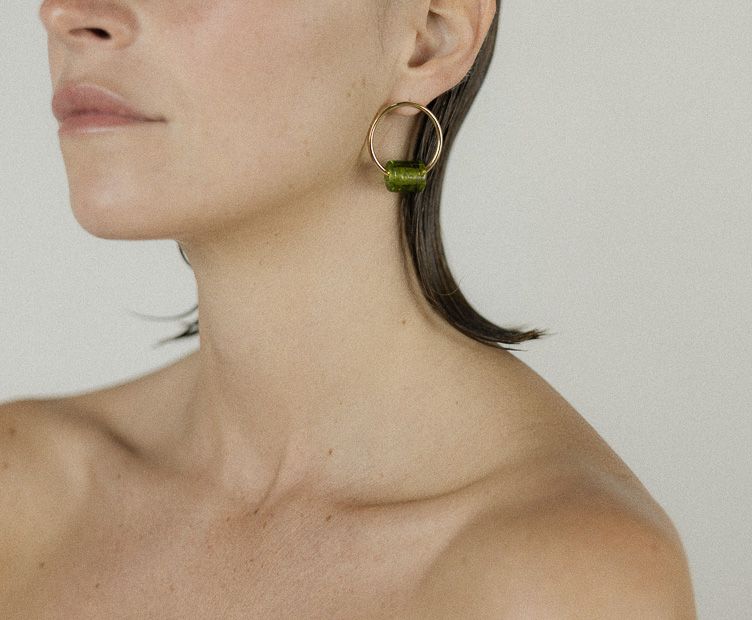 Boucles Cylindre vert