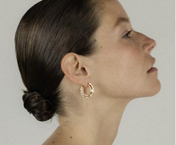 Hoop earrings Saturne gold