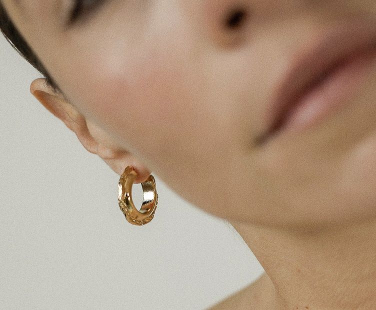 Hoop earrings Saturne gold