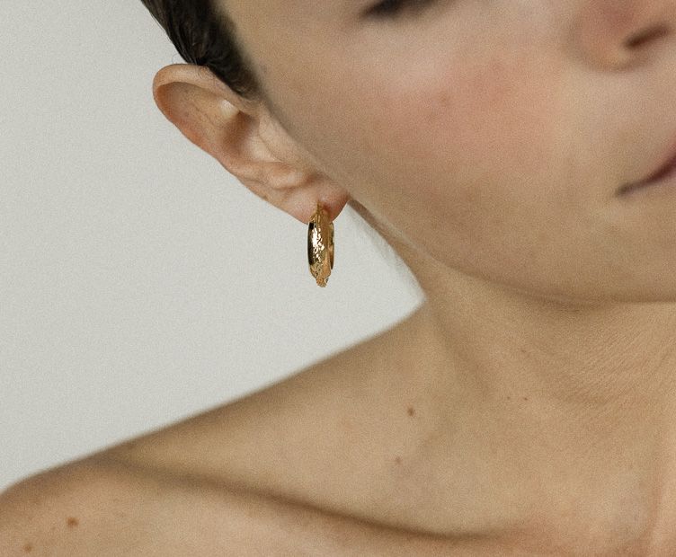 Hoop earrings Saturne gold