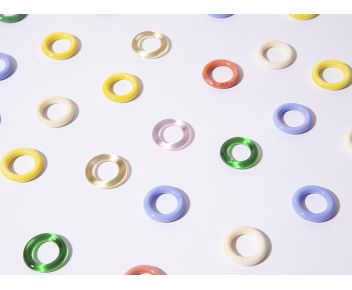 colored glass ring 17 mm