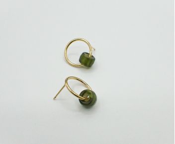 Earrings Tubik green