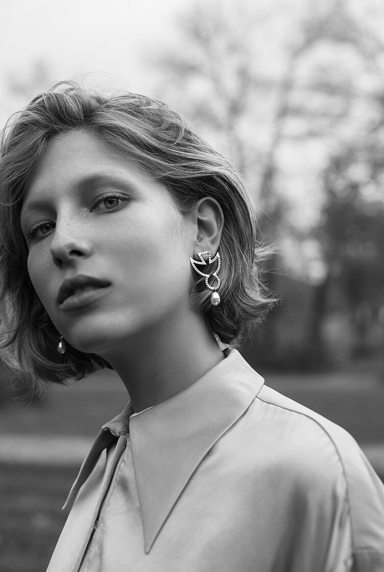 Boucles Yvonne Perle